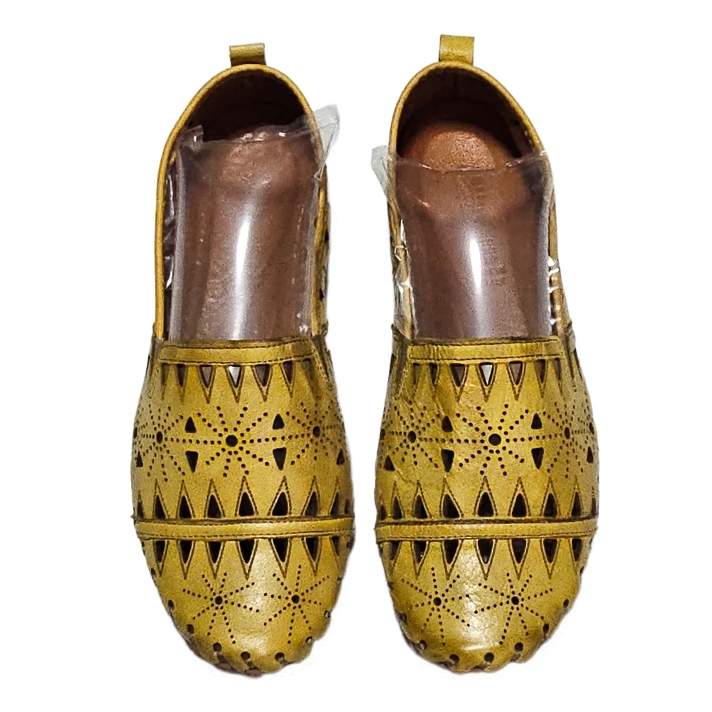 Spring Step Soft Leather Whipstitch Fusaro Flat Spring Step Slip On Womens
